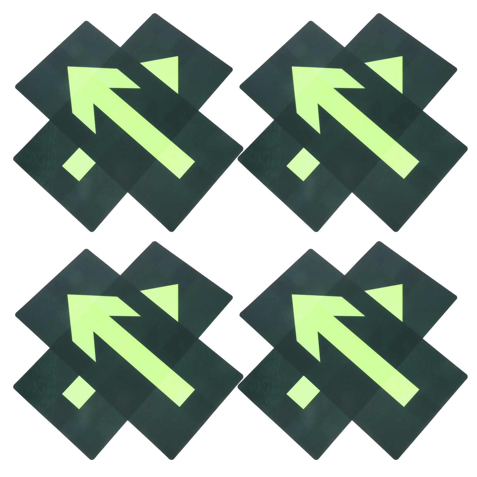 Emergency Exit Sign - 8Pcs Luminous Waterproof Arrow Stickers Fire