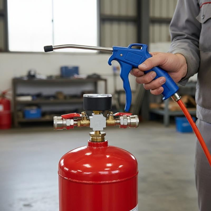 Portable Mobile Air Compressor - Fire Extinguisher Small reseña y precio