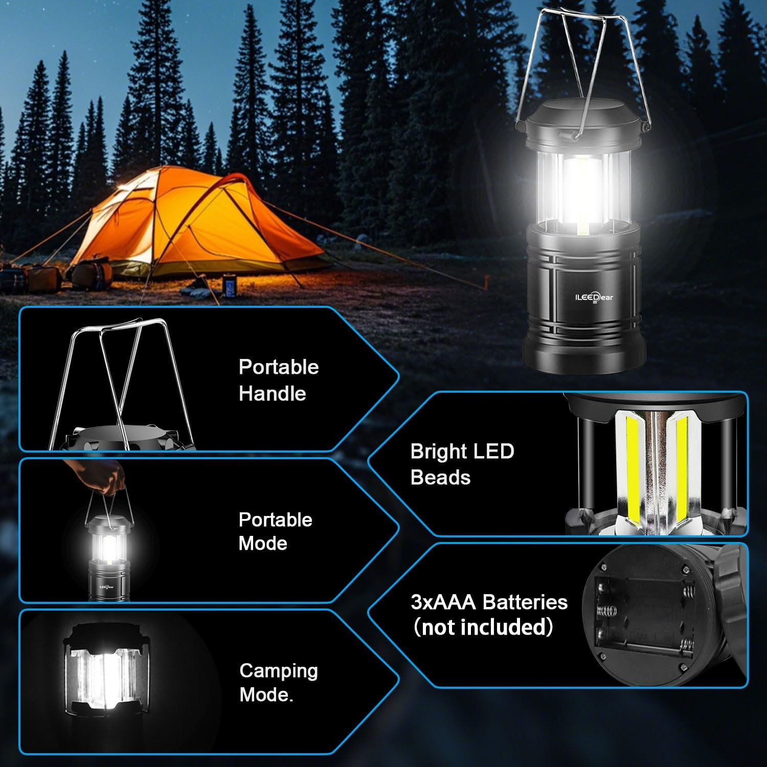 LED Camping Lantern, Battery O - Power Outage Light reseña y precio