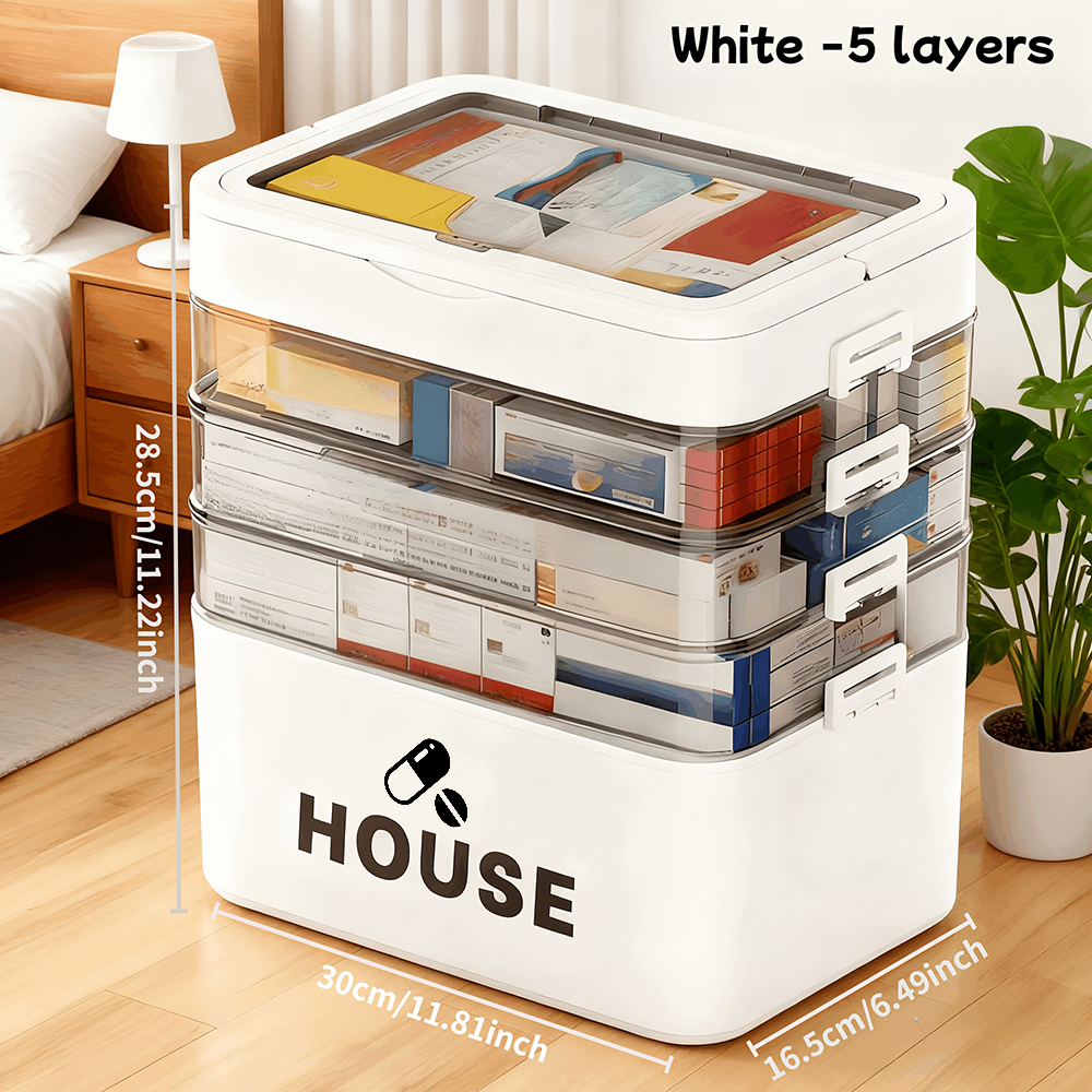 Large Capacity Multi Layer Tra - Medicine Cabinet Lock reseña y precio