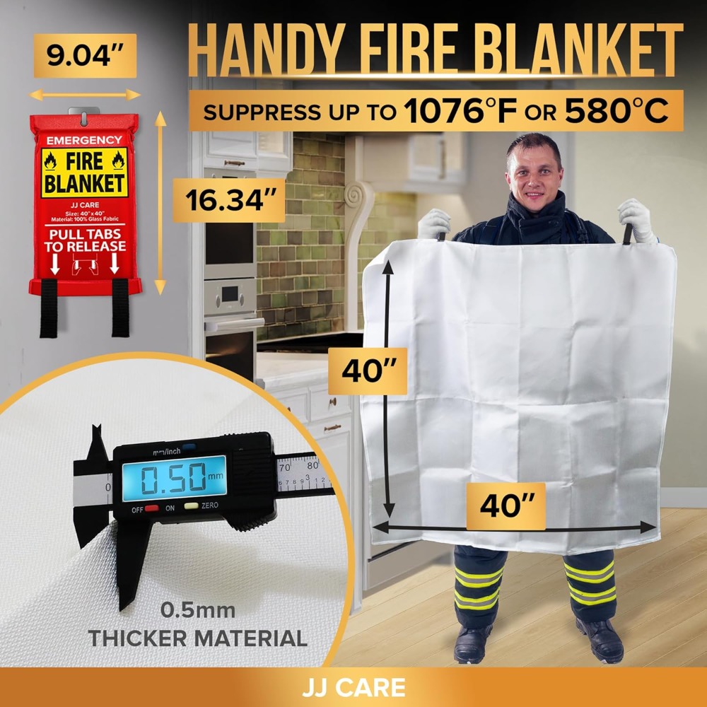 Fire Blanket – 10 Packs with H - Fire Blanket Kitchen reseña y precio