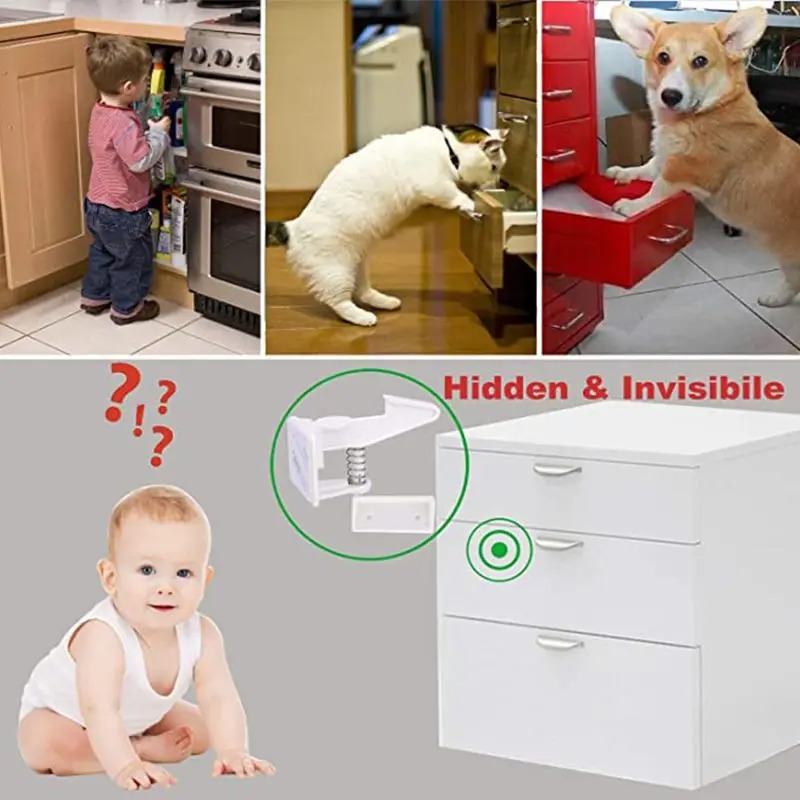 10pcs Baby Cabinet Locks Invis - Medicine Cabinet Lock reseña y precio