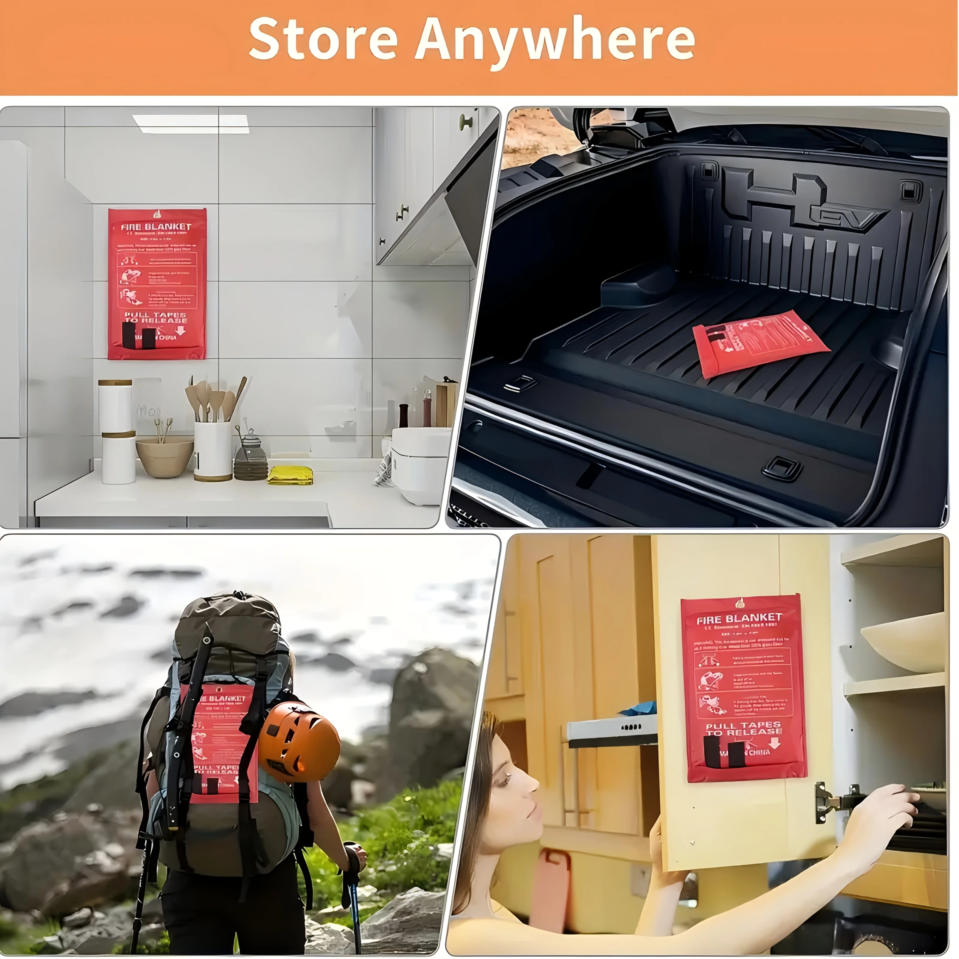 Fiberglass Fire Blanket Emerge - Fire Blanket Kitchen reseña y precio