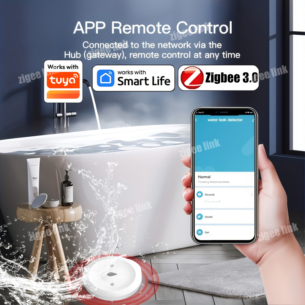 ZigBee 3.0 Water Sensor Smart  - Water Alarm Sensor reseña y precio