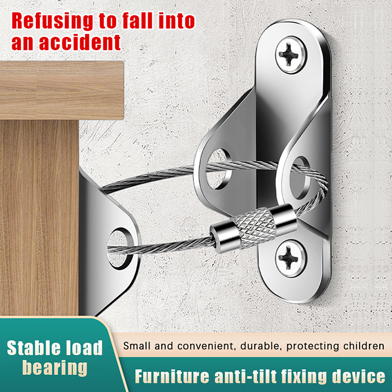 1Set Anti-Tip Furniture Anchor - Earthquake Anchor Strap reseña y precio