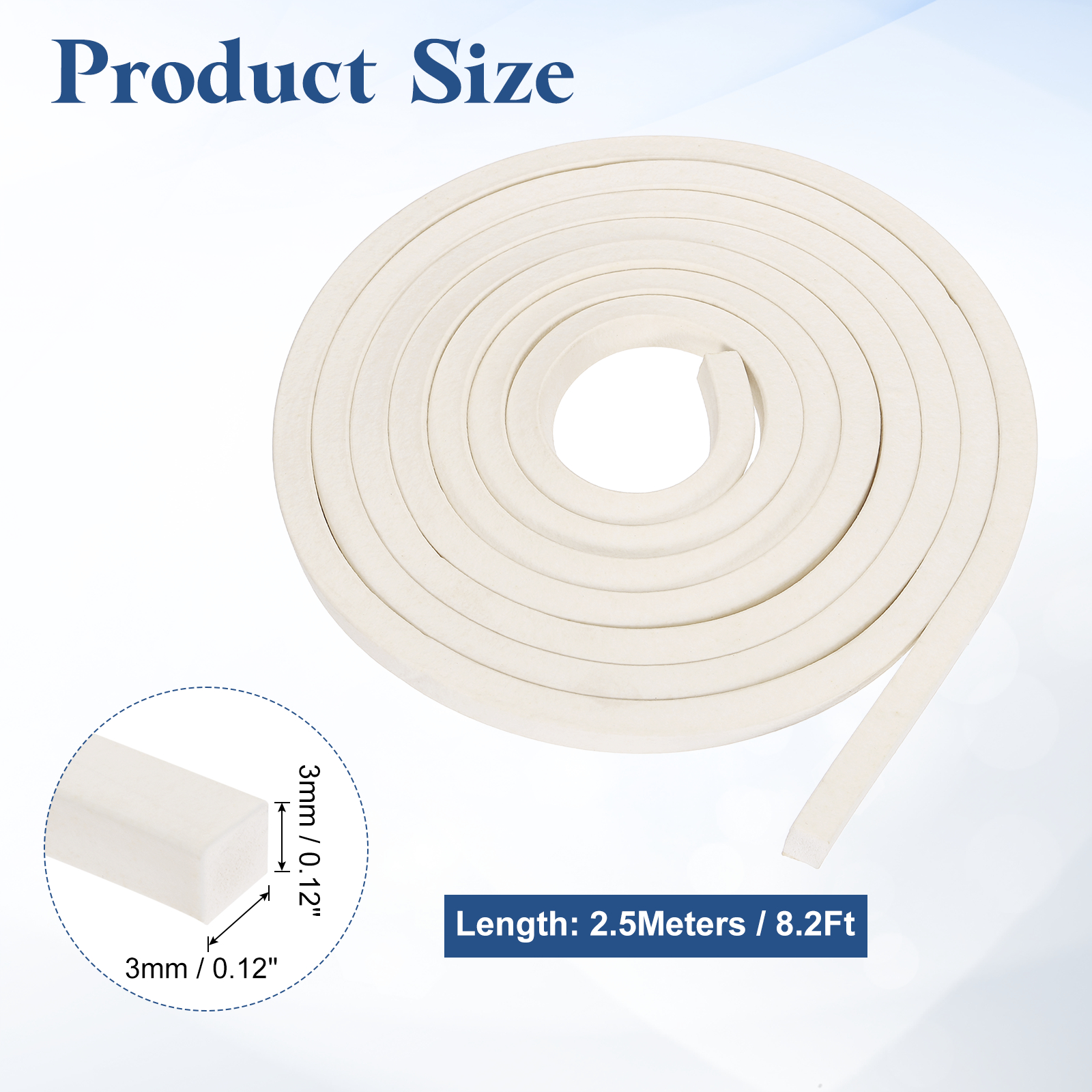 Uxcell 2.5Meters White Foam Ba - Window Lock Bar reseña y precio