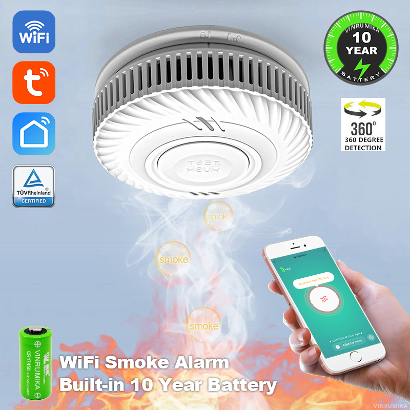 WiFi Tuya Smart Smoke Detector - Smoke Detector Interconnected reseña y precio