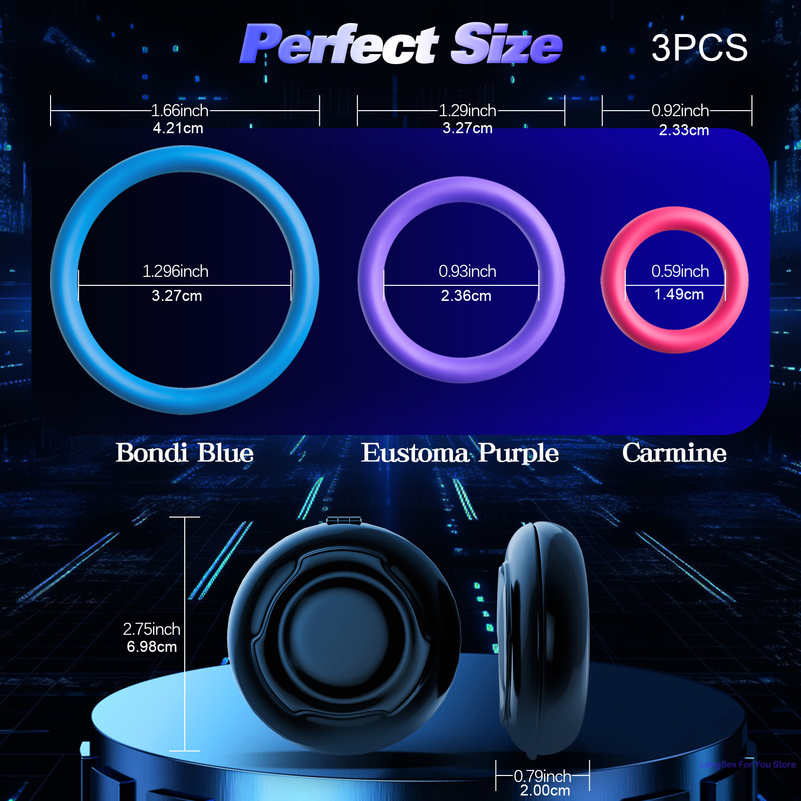 3pcs Silicone Cock Ring With P - Medicine Cabinet Lock reseña y precio